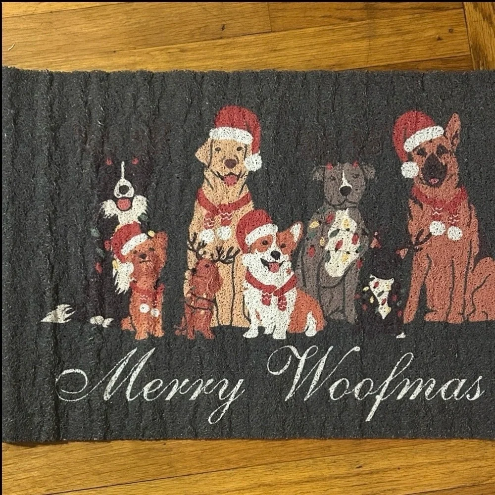 Merry Woofmas Dog Holiday Mat